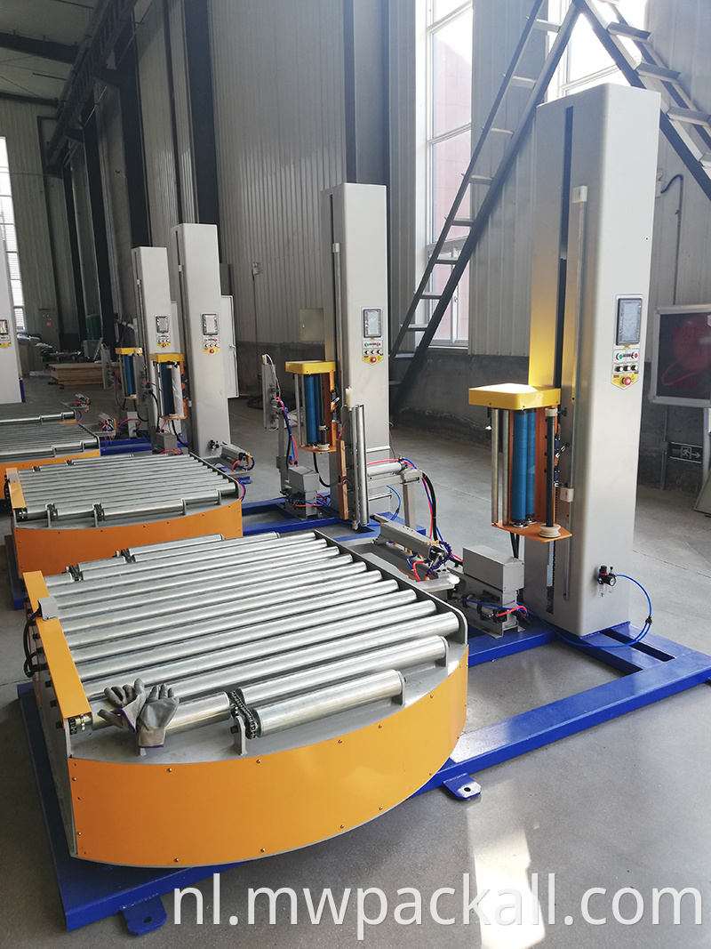 Aangepast volgens de eisen van de klant automatische online Pallet Stretch Wrapper
